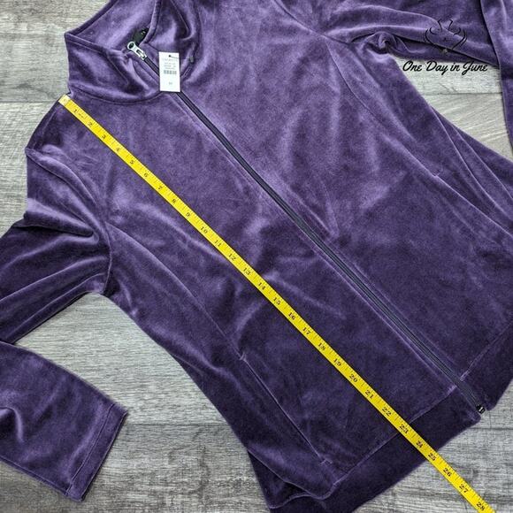 Talbots Velour Zip Front Sweatshirt Size M - Picture 4 of 5